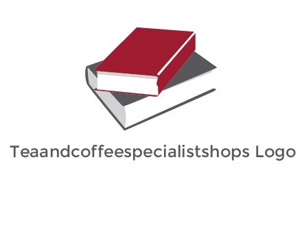grey and red books logo