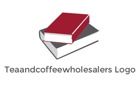grey and red books logo