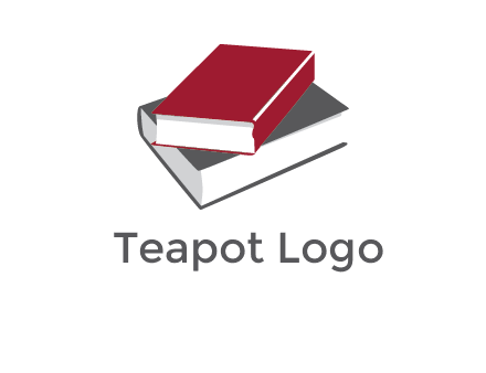 grey and red books logo
