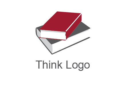 grey and red books logo