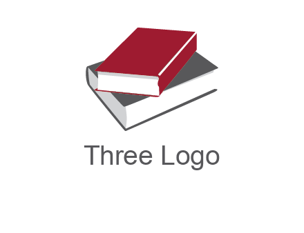 grey and red books logo