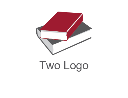 grey and red books logo