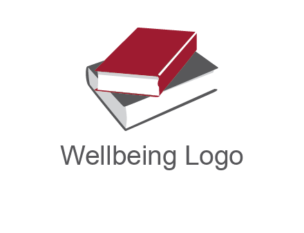 grey and red books logo