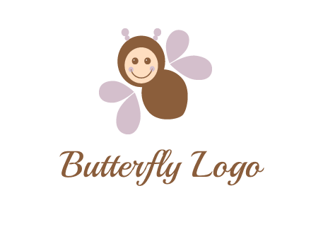smiling butterfly logo