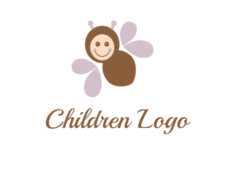 smiling butterfly logo