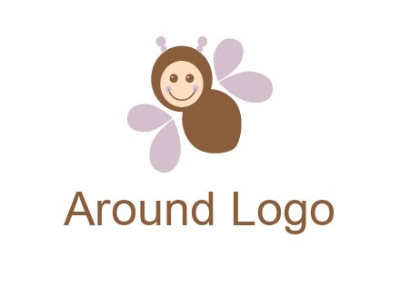 smiling butterfly logo