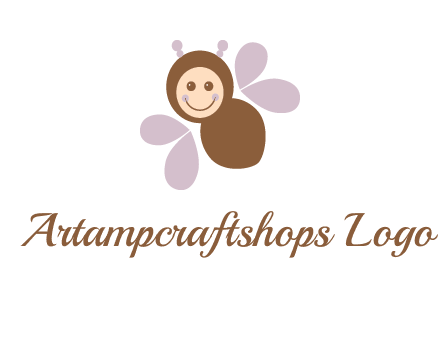 smiling butterfly logo