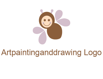 smiling butterfly logo