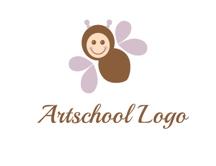 smiling butterfly logo