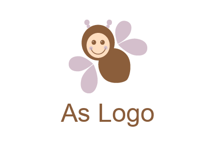 smiling butterfly logo