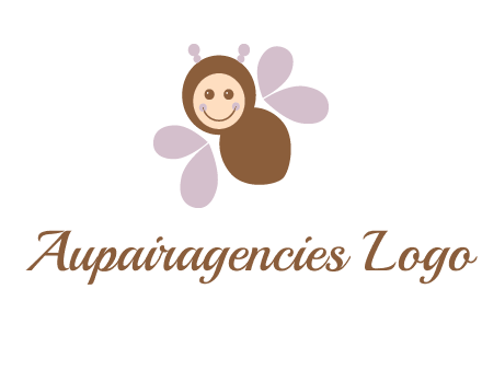 smiling butterfly logo