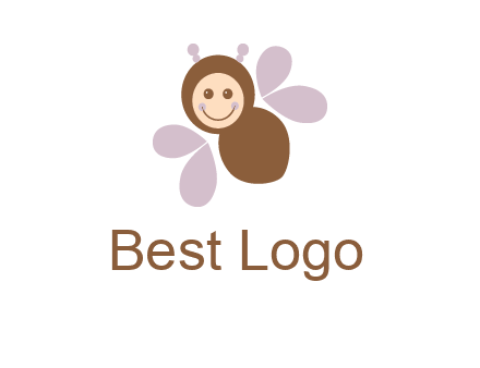 smiling butterfly logo