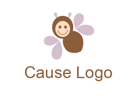 smiling butterfly logo