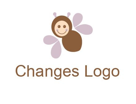 smiling butterfly logo