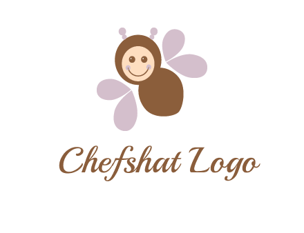 smiling butterfly logo