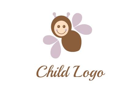 smiling butterfly logo