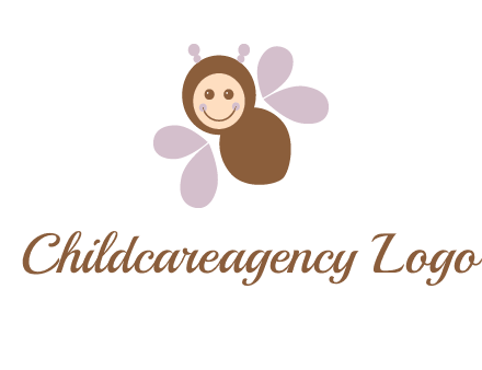 smiling butterfly logo
