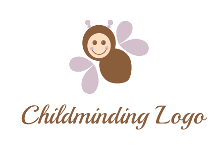 smiling butterfly logo