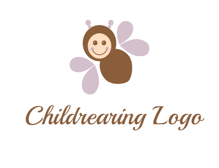 smiling butterfly logo