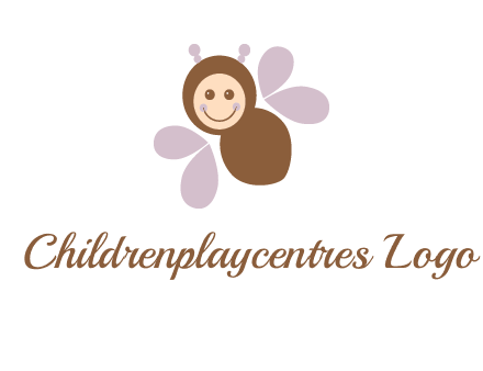 smiling butterfly logo