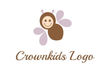 smiling butterfly logo