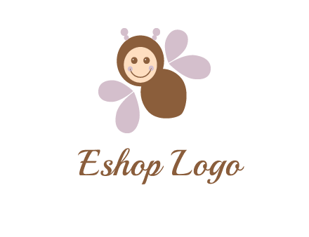 smiling butterfly logo