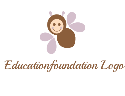 smiling butterfly logo