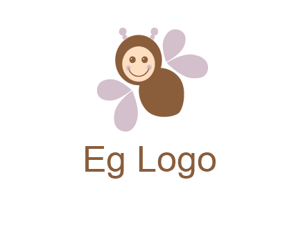 smiling butterfly logo