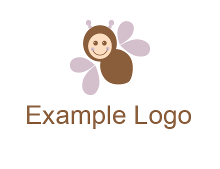 smiling butterfly logo