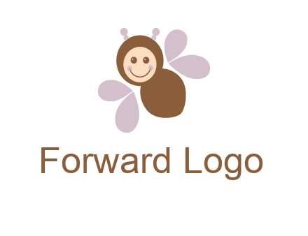 smiling butterfly logo