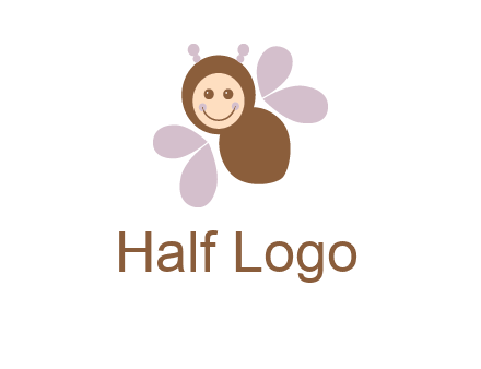 smiling butterfly logo