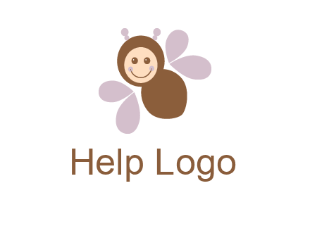 smiling butterfly logo