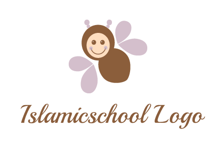 smiling butterfly logo