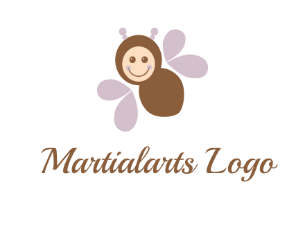 smiling butterfly logo