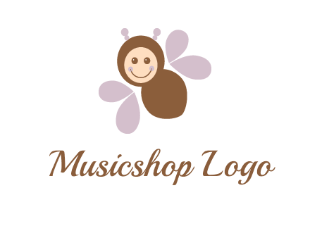 smiling butterfly logo