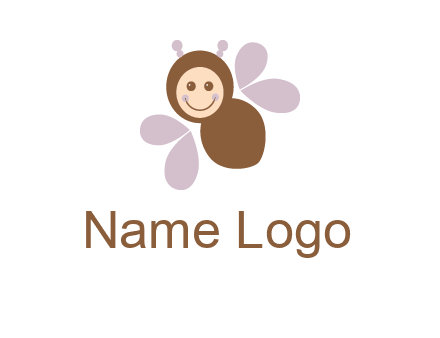 smiling butterfly logo