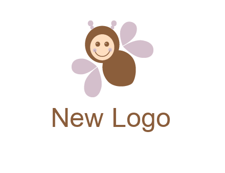 smiling butterfly logo