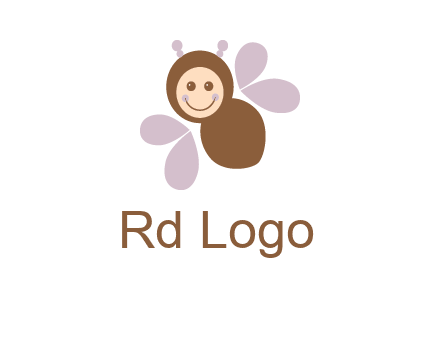 smiling butterfly logo