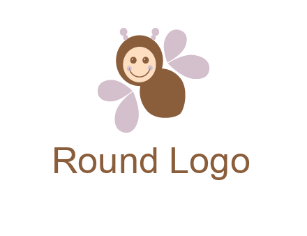 smiling butterfly logo