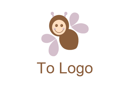 smiling butterfly logo