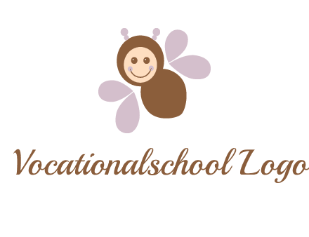 smiling butterfly logo