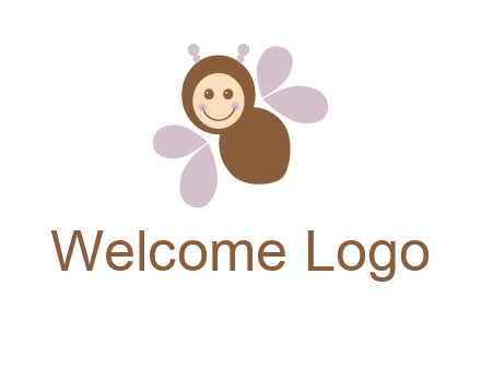 smiling butterfly logo
