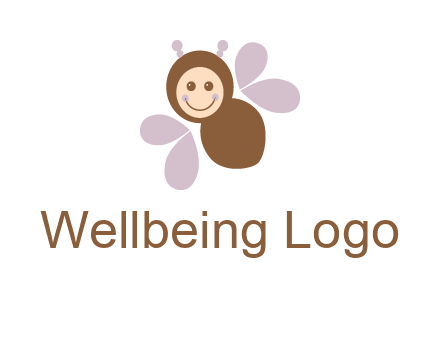 smiling butterfly logo