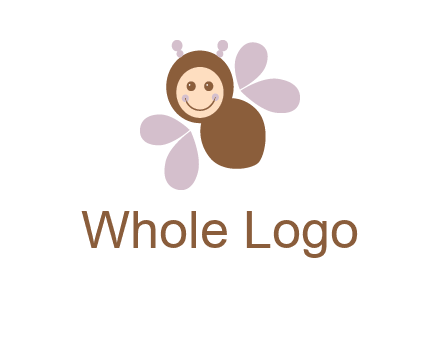 smiling butterfly logo
