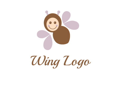 smiling butterfly logo