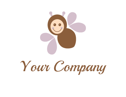smiling butterfly logo