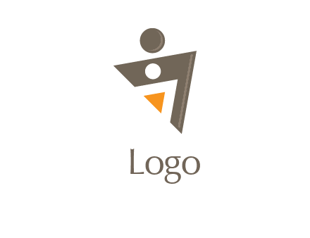 people icons inside triangles logo