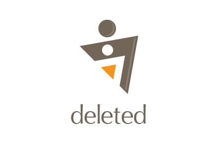 people icons inside triangles logo