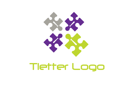 people wearing ties shaped like puzzles logo