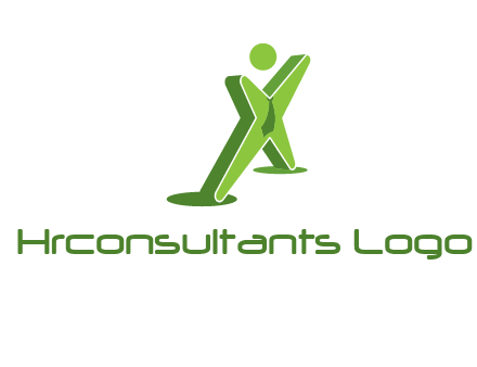 letter X man logo